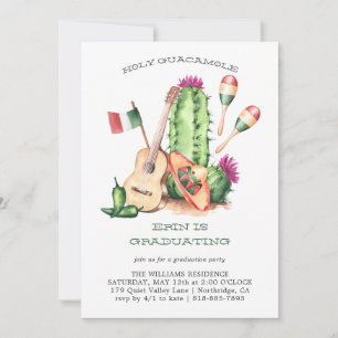 Holy Guacamole Fiesta Graduation Invitation