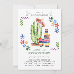 Holy Guacamole Fiesta Graduation Invitation