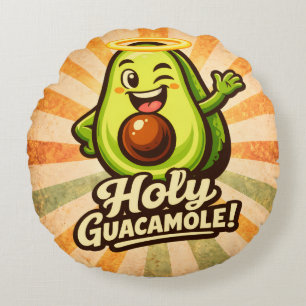 Holy Guacamole - Guac Pack - Foodie Fiends Round Cushion