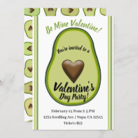 Holy Guacamole Heart Avocado Valentine's Party