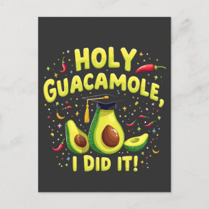 Holy Guacamole I Did It Graduation Cinco De Mayo Announcement Postcard