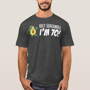 Holy Guacamole Im 70 Cartoon Avocado Veggie Pun 70 T-Shirt