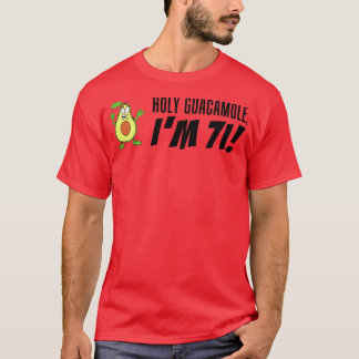 Holy Guacamole Im 71 Cartoon Avocado Veggie Pun 71 T-Shirt