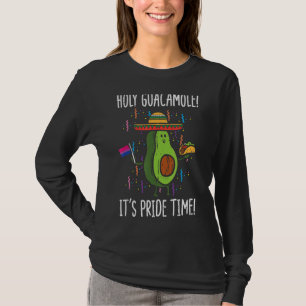 Holy Guacamole Its Pride Time Bisexual Bi Flag Lg T-Shirt