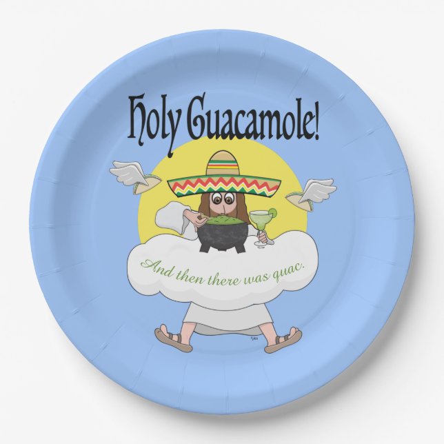 Holy Guacamole Paper Plates (Front)