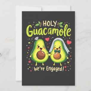 Holy Guacamole We're Engaged Couples Bride Invitation