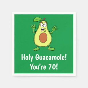 Holy Guacamole You're 70 Funny Avocado Napkins