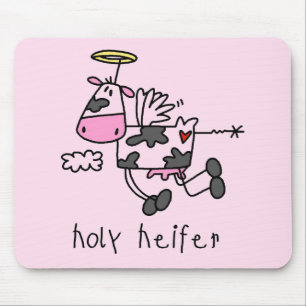 Holy Heifer Tshirts and Gifts Mouse Pad