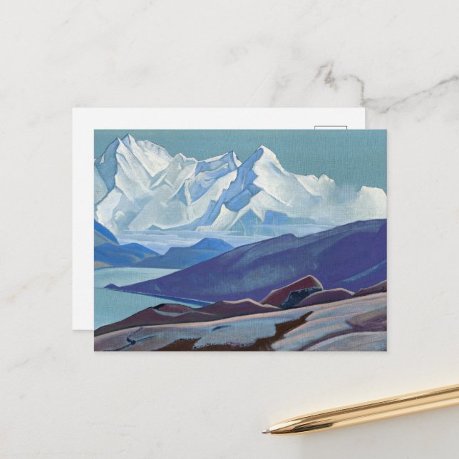 Holy Himalayas by Nicholas Roerich Postcard (Front/Back In Situ)