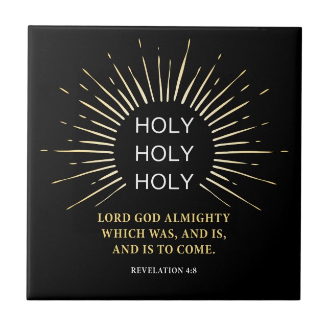Holy Holy Holy Lord God Almighty – Christian Faith Tile (Front)