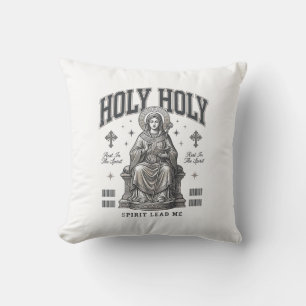 Holy Holy Vintage Engraving Religious Shirt Design Cushion