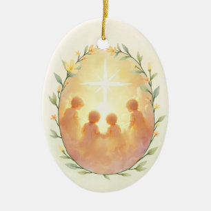 Holy Innocents God's Peace and Blessings with Scri Ceramic Tree Decoration