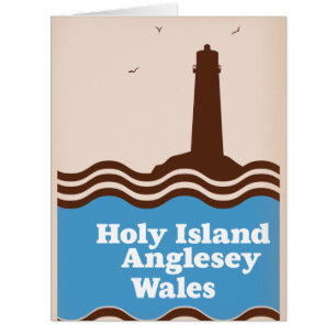 Holy Island, Anglesey, Wales travel poster Postcar