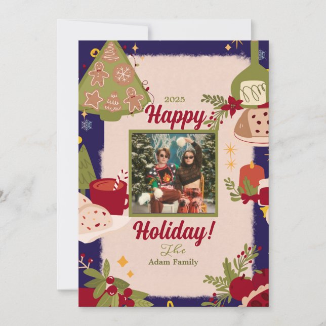 Holy Jolly Merry Christmas Photo Holiday Cards