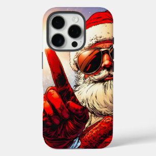 Holy Jolly Santa Divine Glow iPhone 16 Pro Case