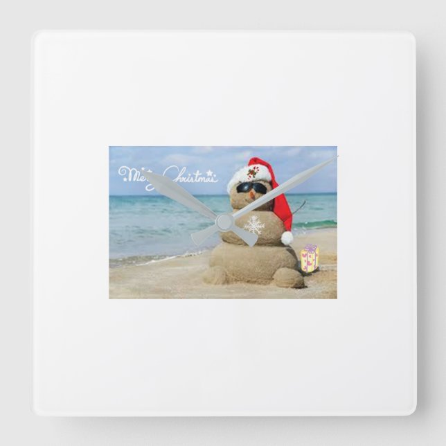 HOLY JOLLY SQUARE WALL CLOCK (Front)