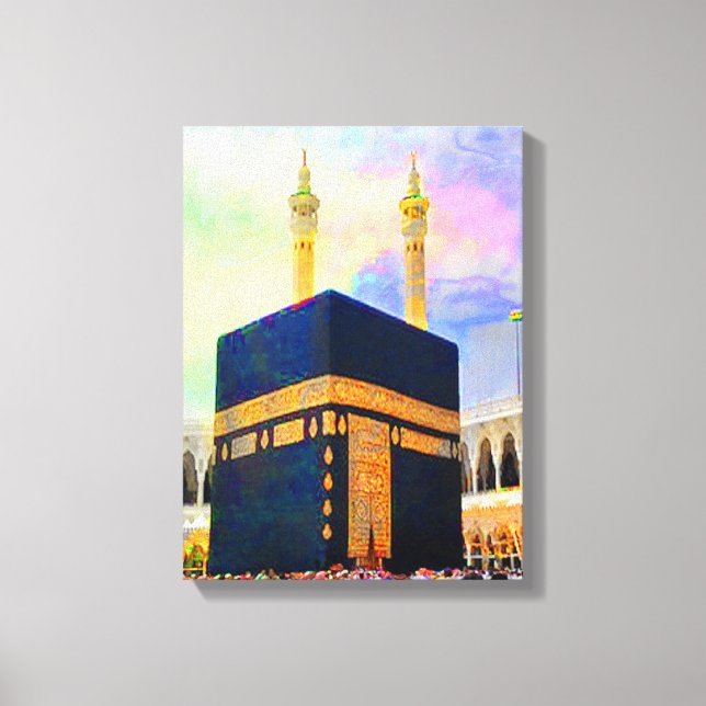 Holy Kaaba Islamic Art Canvas Print (Front)