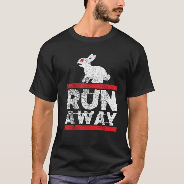Holy Killer Bunny Run Away Grail Quest Funny Gift T-Shirt (Front)