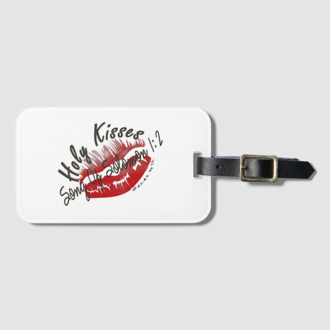 Holy Kisses Luggage Tag (Front Horizontal)