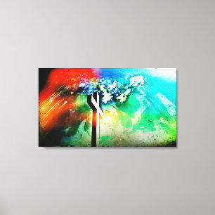 Holy Land Cross Grunge Wrapped Canvas
