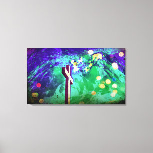 Holy Land Cross Sparkle Wrapped Canvas