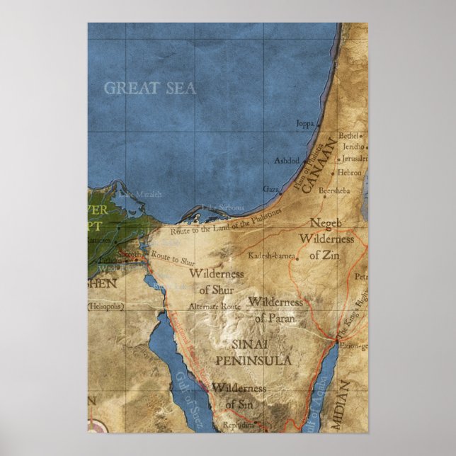 Holy land map poster (Front)