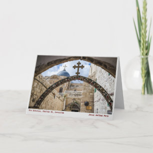 Holy Land Photo: Bible Quote, Old City Jerusalem Holiday Card