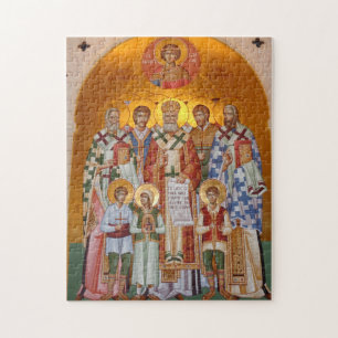 Holy Martyrs of Jasenovac Orthodox Christian Icon  Jigsaw Puzzle