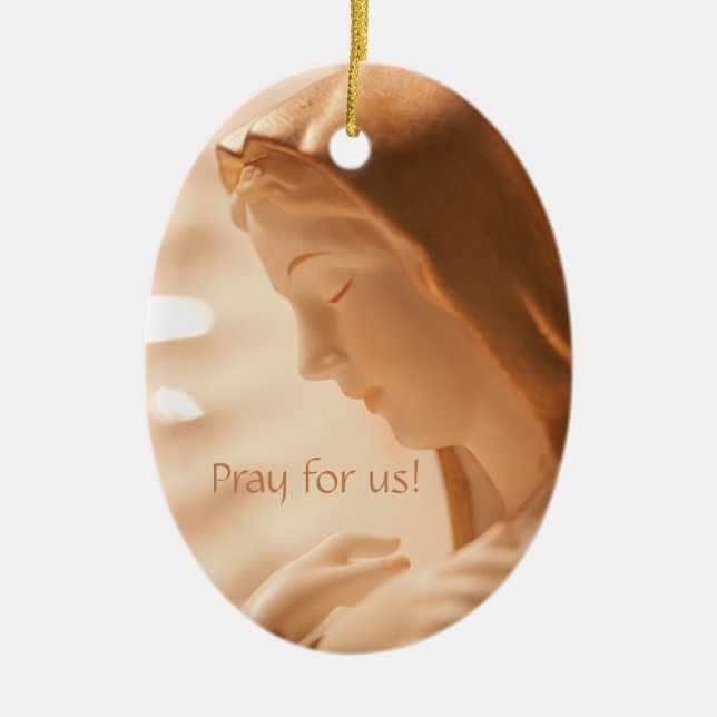 Holy Mary Ceramic Tree Decoration (Front)