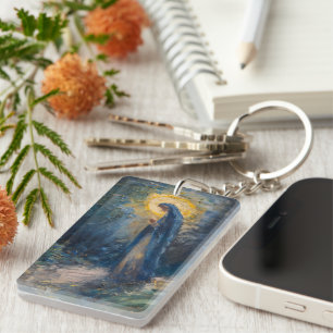 Holy Mary Religion Impressionism Key Ring