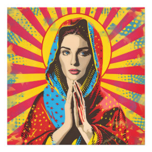 Holy Mary Religion Pop Art Photo Print