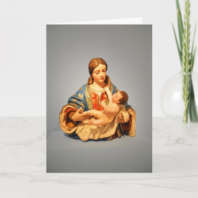 Holy Mother Mary and Jesus Holiday Card (Front)