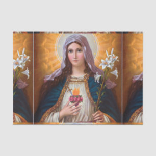 Holy Mother Mary Immaculate heart,St Mary,Catholic Tissue Paper