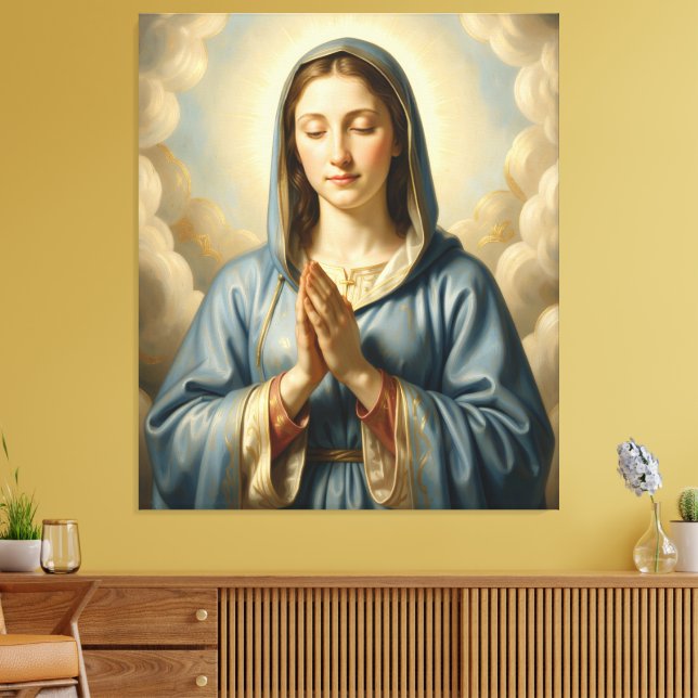 Holy Mother of God - Divine Love & Protection Canvas Print (Insitu(LivingRoom))