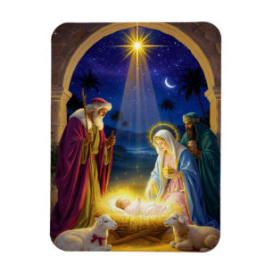 Holy Nativity Christmas Magnet