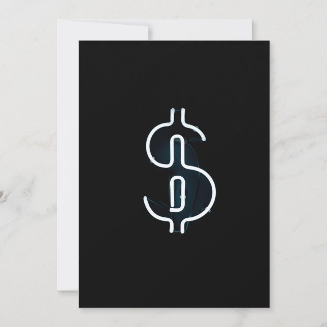 Holy neon dollar thank you card (Front)