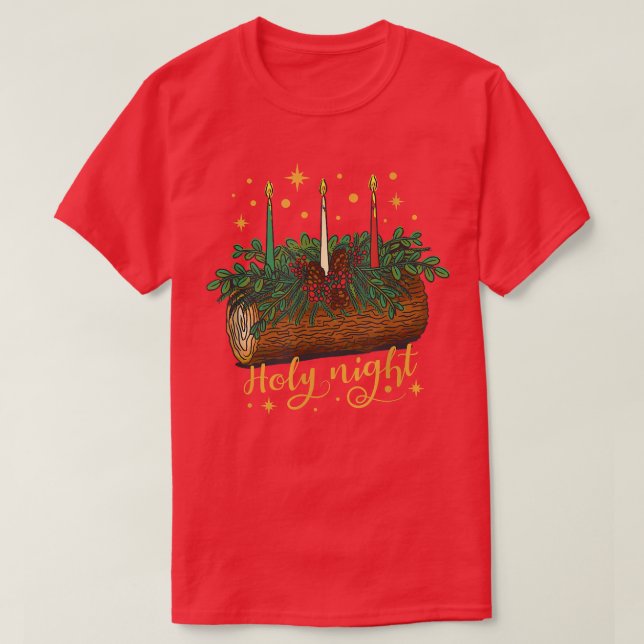 Holy Night Christmas  T-Shirt (Design Front)