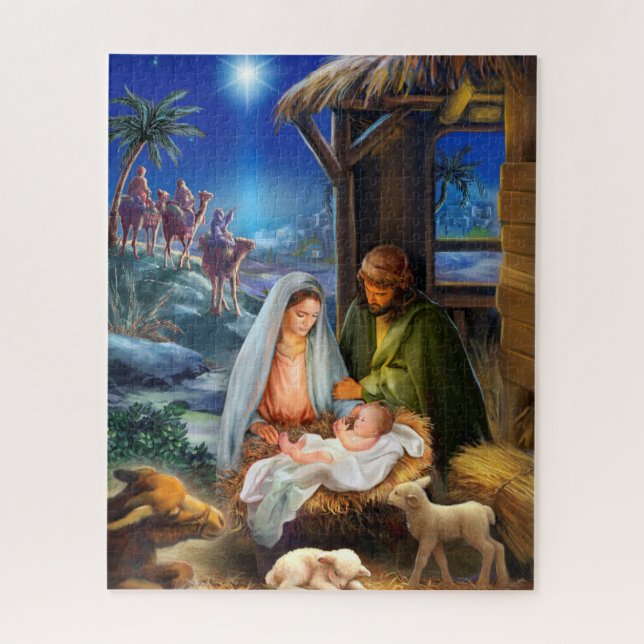 Holy night nativity jigsaw puzzle (Vertical)