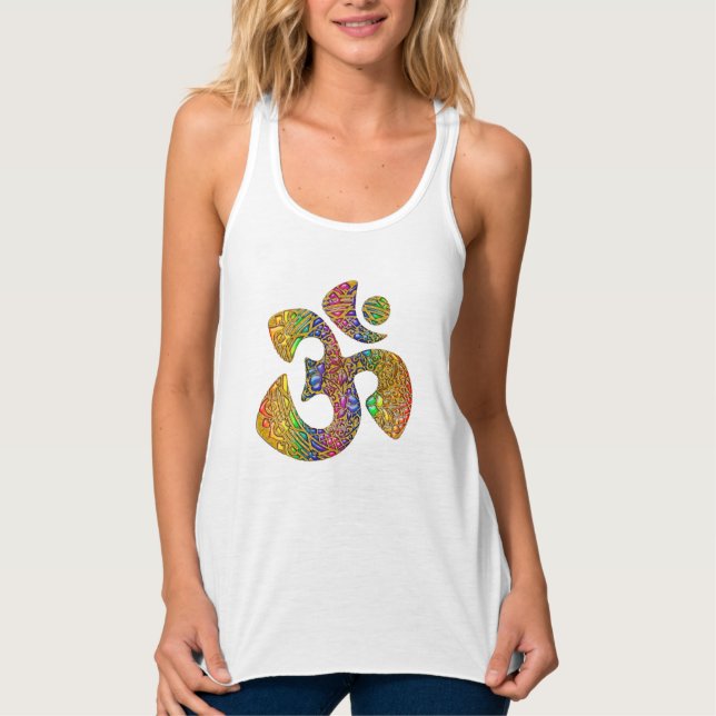 Holy OM - Ornament gold coloured Singlet (Front)