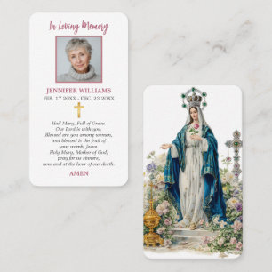 Holy Prayer Card Our Lady of Hope Virgin Mary Art
