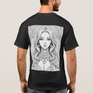 Holy Priestess of Light – Line Art T-Shirt