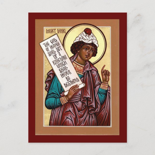 Holy Prophet Daniel Icon Prayer Card (Front)