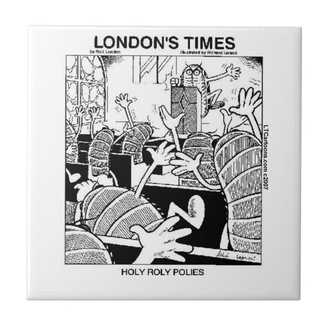 Holy Roly Polies Funny Tile (Front)