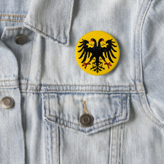 Holy Roman Empire Emblem on Yellow Button