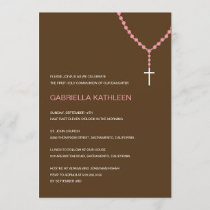 Holy Rosary Baptism /First Communion Invitation