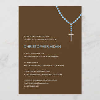 Holy Rosary Baptism /First Communion Invitation