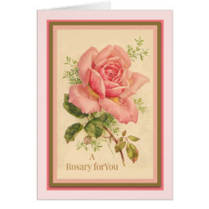 Holy Rosary with pink roses Prayer