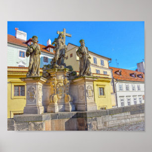 Holy Saviour Statue, Charles Bridge, Prague Poster