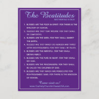 Holy Scripture Matthew 5:3 to 5:10 Beatitudes