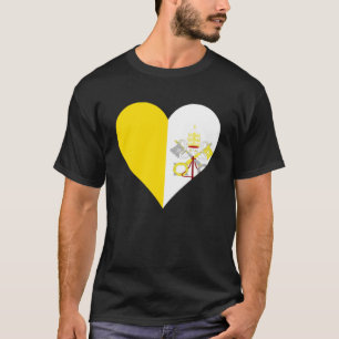 Holy See Flag Heart Holy See Gifts Love Holy See P T-Shirt